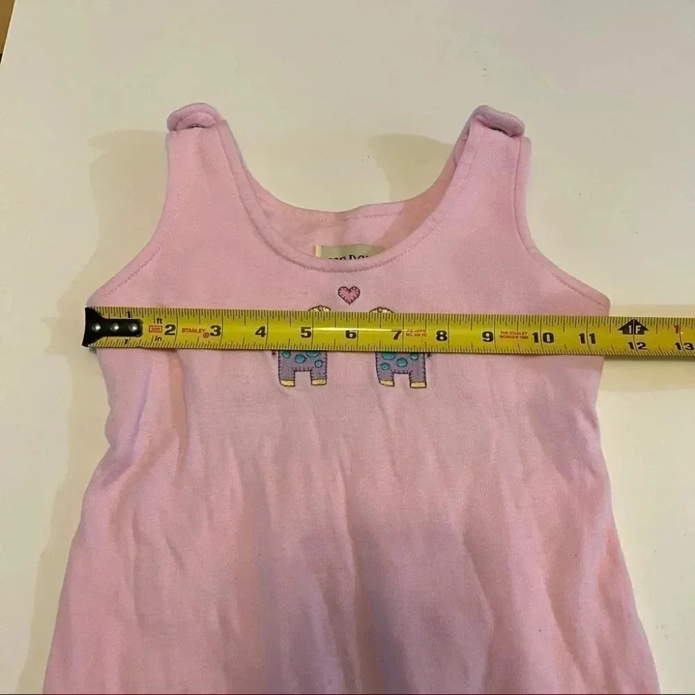 Vintage Okie Dokie Pink BUBBLE OVERALLS Size 24M 100% Cotton Heart Horses